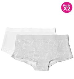 Ofertas de Paquete X2 Panty Clásico Gris/Blanco - Lilipink