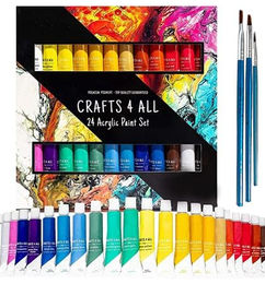 Ofertas de Crafts 4 All Multicolor Acrylic Paint in 0.4 Fl Oz (Pack of 24)