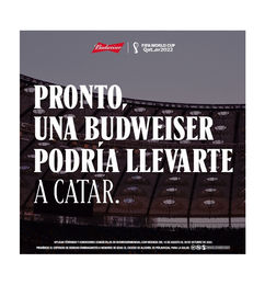 Ofertas de Budweiser te lleva al Mundial de la FIFA Catar 2022 - concurso