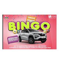 Ofertas de Bingo en centor comercial Puerta del Norte 2022 gana hasta un Renault Kwid 