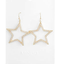 Ofertas de Aretes En Estrella Dorados - Miniso 