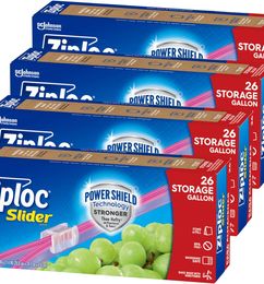 Ofertas de 4 Paquetes de bolsas Ziploc para almacenar alimentos (104 Bolsas)