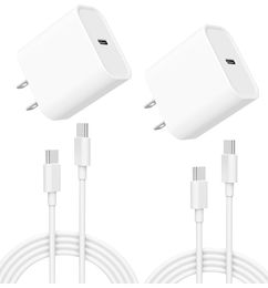 Cargador rápido USB C de 20 W con cable de carga USB C a C de 10 pies para  iPhone 15/15 Pro/15 Pro M…Ver más Cargador rápido USB C de 20 W con cable