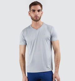 Ofertas de Camiseta cuello v sport color gris 