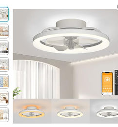Ofertas de Ventilador inteligente de techo con luz moderna 