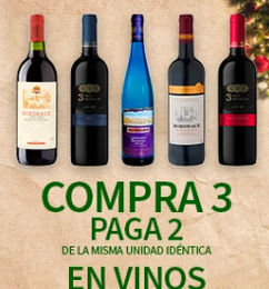 Ofertas de Paga 2 y lleva 3 Vinos desde $28.590