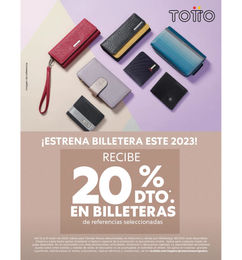 Ofertas de 20% de descuento en billeteras seleccionadas en Totto