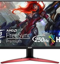 Ofertas de Acer Monitor para juegos AMD FreeSync de 24.5" 250Hz 1ms - KG251Q