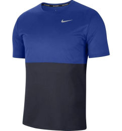 Ofertas de Nike M Nk Breathe Run Top Ss Camiseta Manga Corta Azul De Hombre Para Correr