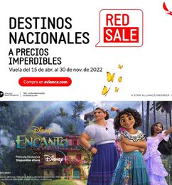 Ofertas de RED SALE - AVIANCA Vuelos nacionales desde $49.900