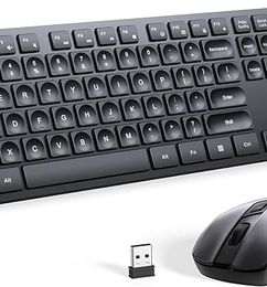 Ofertas de UGREEN Combo de teclado y mouse inalámbricos, mouse ergonómico de 2.4 GHz