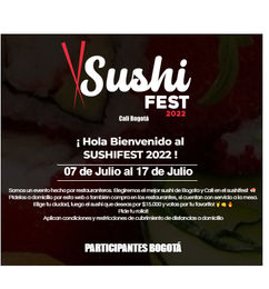 Ofertas de Sushi por $15000 pesos - SUSHIFEST