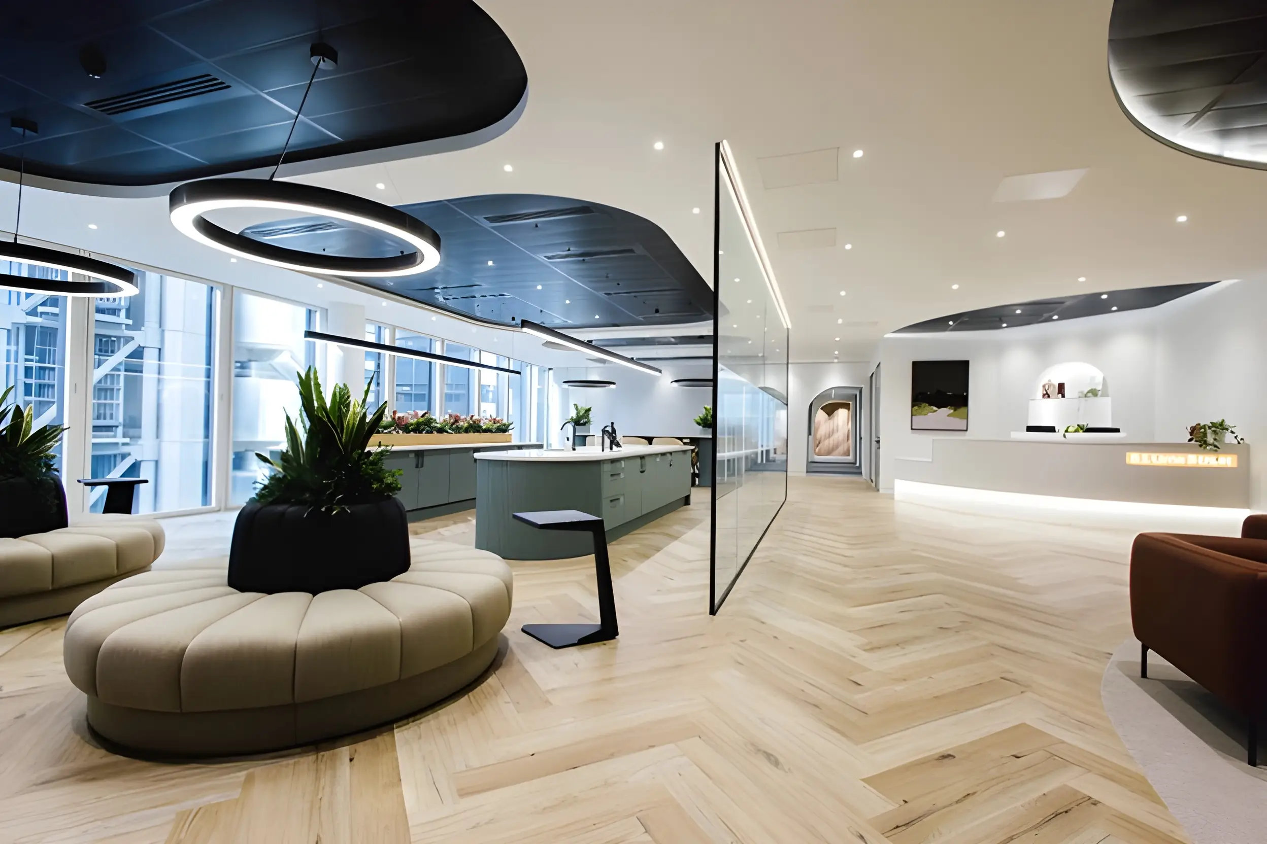 Interior of Orega office spaces in Manchester