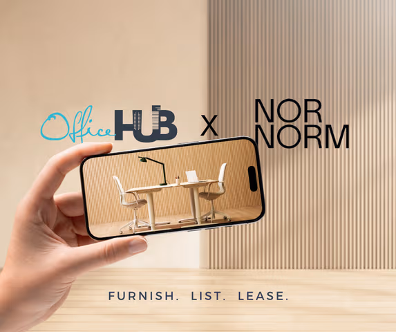 Modern flexible workspace furnished by NORNORM through Office Hub partnership Office Hub Partners with NORNORM to Deliver Flexible Furniture Solutions for the Modern Workspace