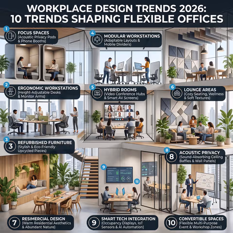 Workplace Design Trends 2026: 10 Trends Shaping Flexible Offices