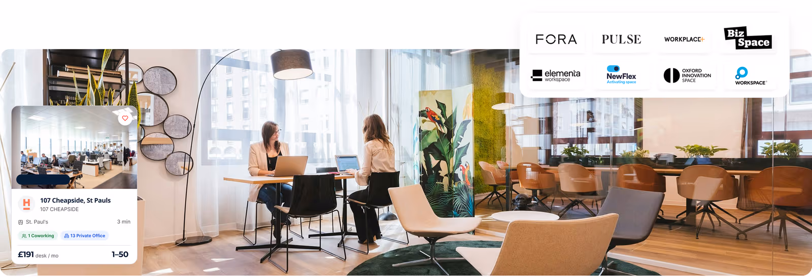 Flexible offices and major operators available to compare on Office Match