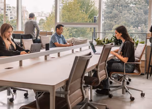 3 Person Coworking Desk