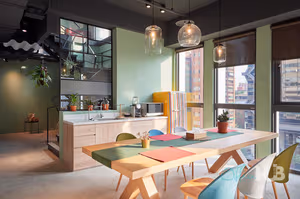 3 Person Coworking Desk