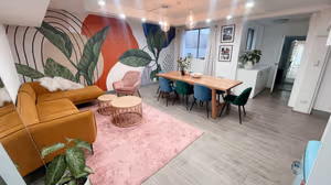3 Person Coworking Desk