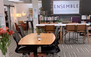 3 Person Coworking Desk