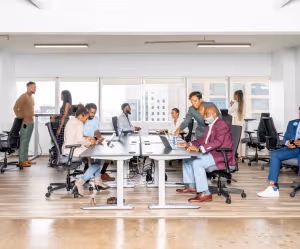 3 Person Coworking Desk
