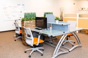 3 Person Coworking Desk