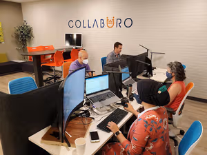 5 Person Coworking Desk