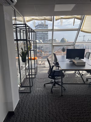 3 Person Coworking Desk