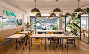 3 Person Coworking Desk