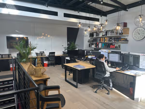 3 Person Coworking Desk