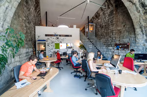 3 Person Coworking Desk