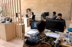 3 Person Coworking Desk