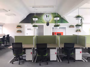 3 Person Coworking Desk