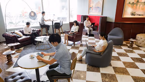 3 Person Coworking Desk