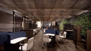 3 Person Coworking Desk