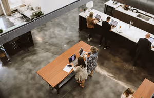 3 Person Coworking Desk