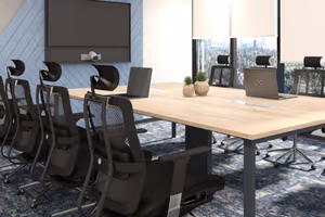 3 Person Coworking Desk
