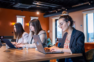 3 Person Coworking Desk