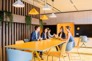 3 Person Coworking Desk