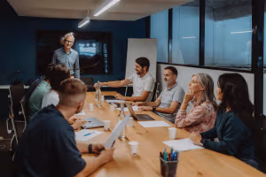 3 Person Coworking Desk