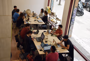 3 Person Coworking Desk