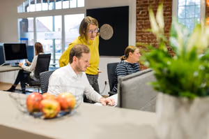 3 Person Coworking Desk
