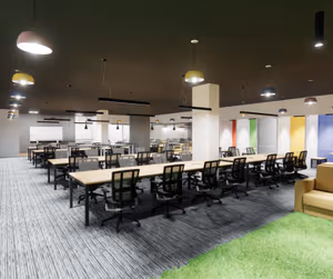 3 Person Coworking Desk