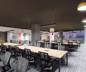 5 Person Coworking Desk