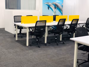 3 Person Coworking Desk