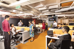 3 Person Coworking Desk