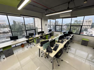 3 Person Coworking Desk