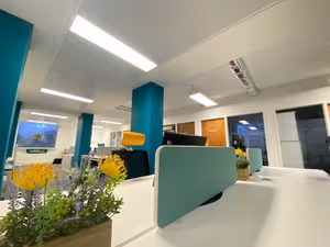 3 Person Coworking Desk