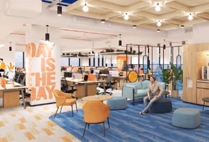 3 Person Coworking Desk