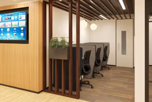 3 Person Coworking Desk